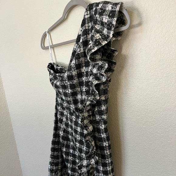 LOVERS AND FRIENDS x REVOLVE | Seana Mini Ruffle Dress in Black & Ivory | Size S - Picture 4 of 12